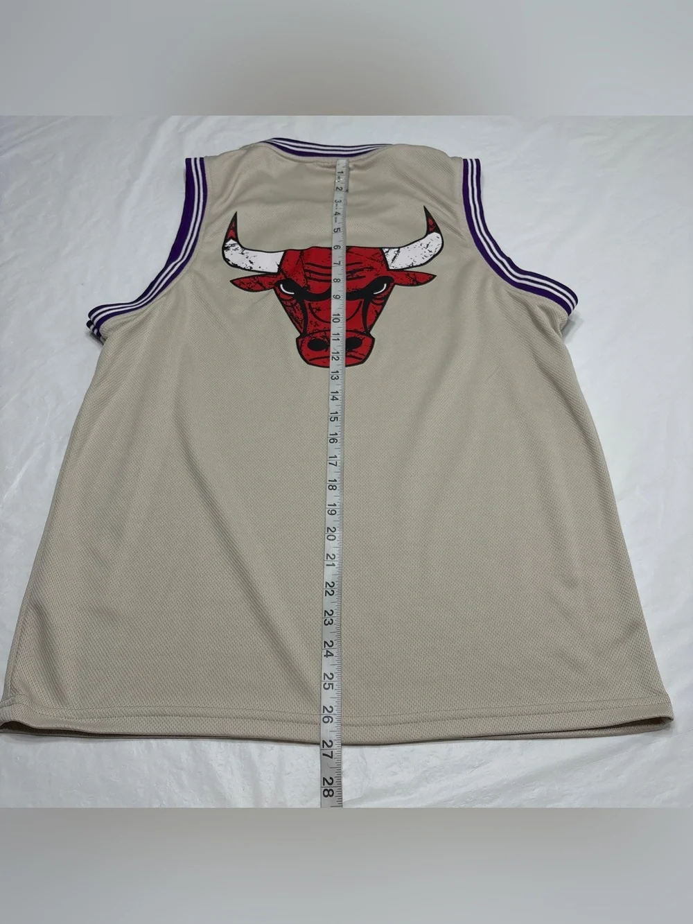 Nike Chicago Bulls #33 Tan Coffee Jersey Men’s Large